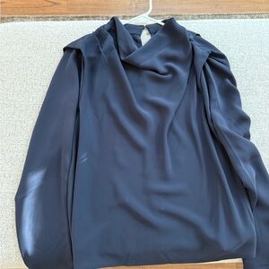Babaton Navy Drape Blouse